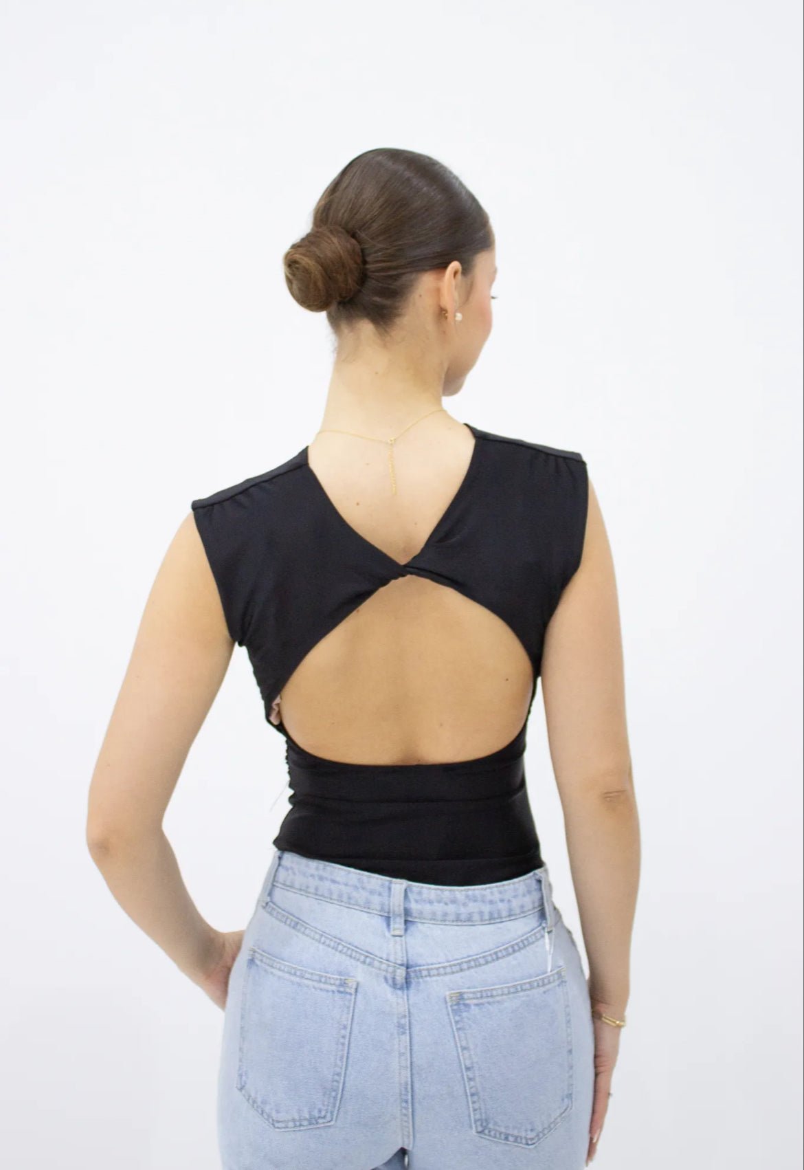 Averie open back body black - My Favourites