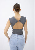 Averie open back body grey - My Favourites