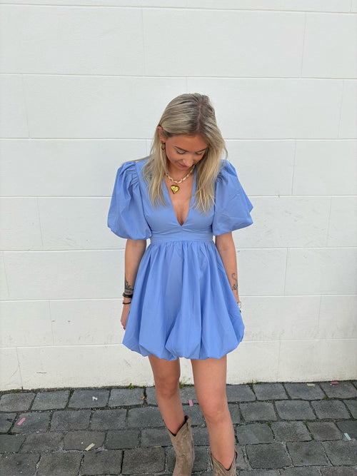 Balloon Dress Blue - My Favourites