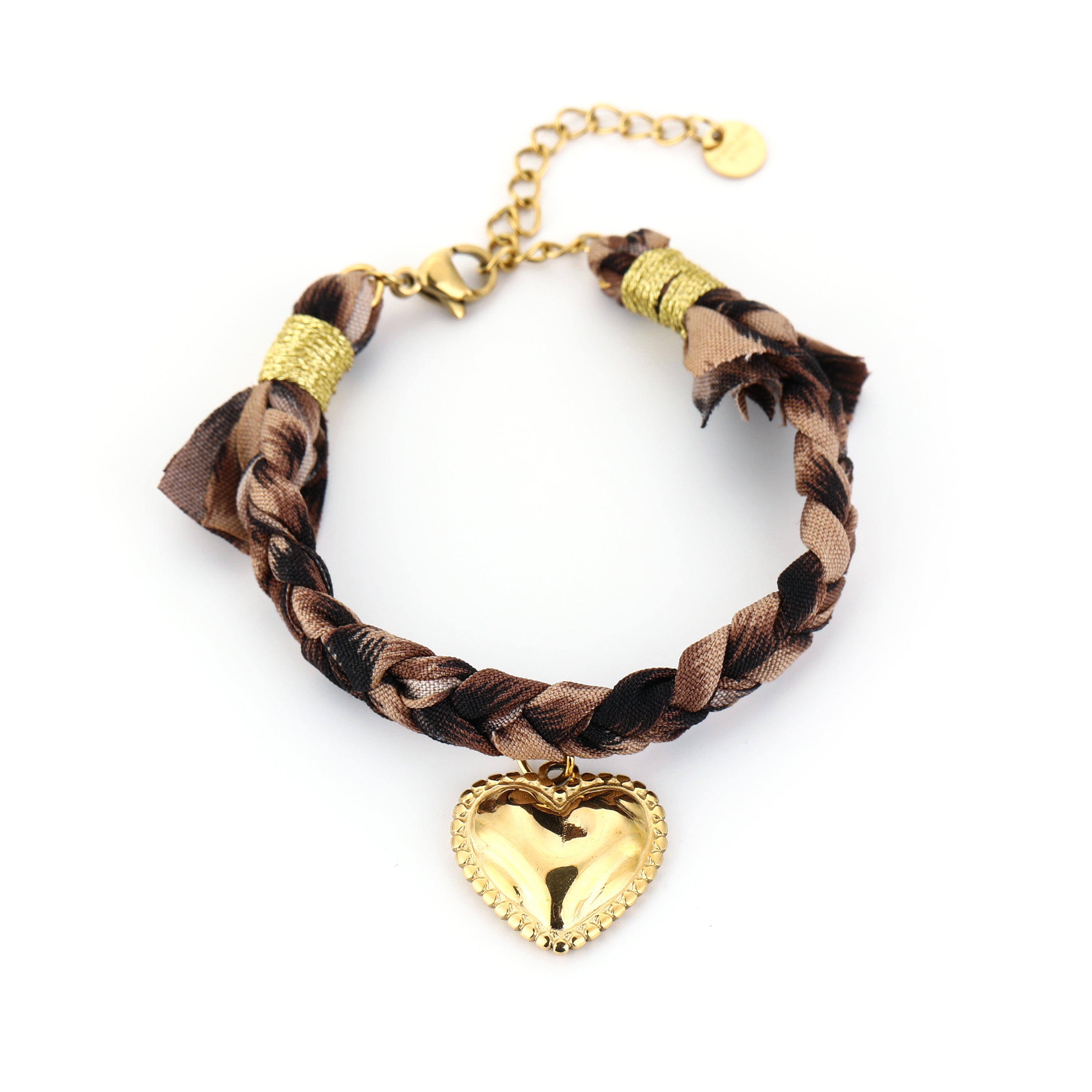 Bandana Leopard Heart Bracelet - My Favourites