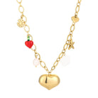 Big Heart With Charms Necklace - My Favourites