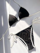 Black and white bikini -