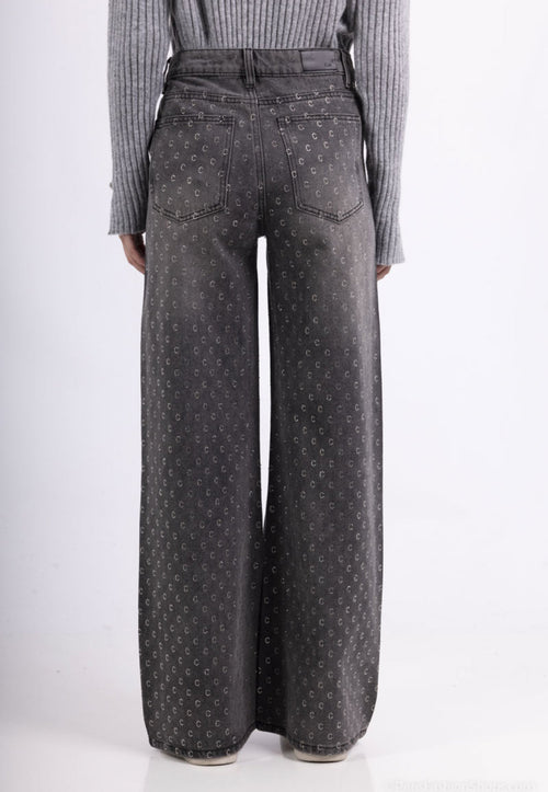 C Denim Glitter Wide Leg Jeans - My Favourites