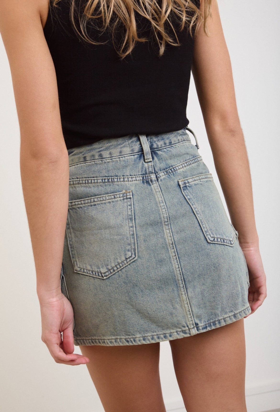 Cargo Skort Washed Denim - 