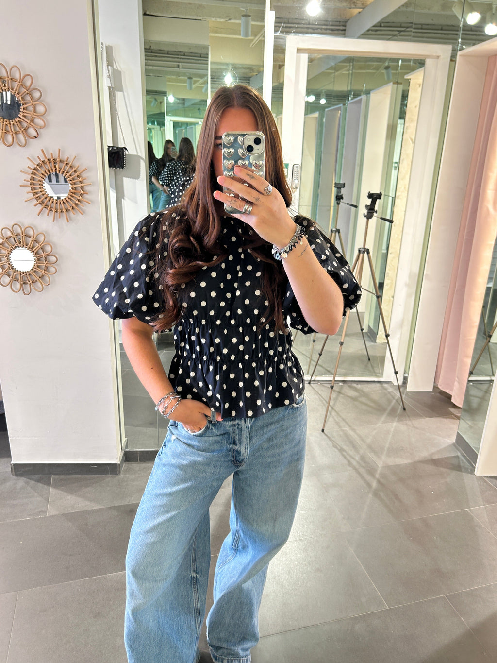 Dot Blouse Black - My Favourites