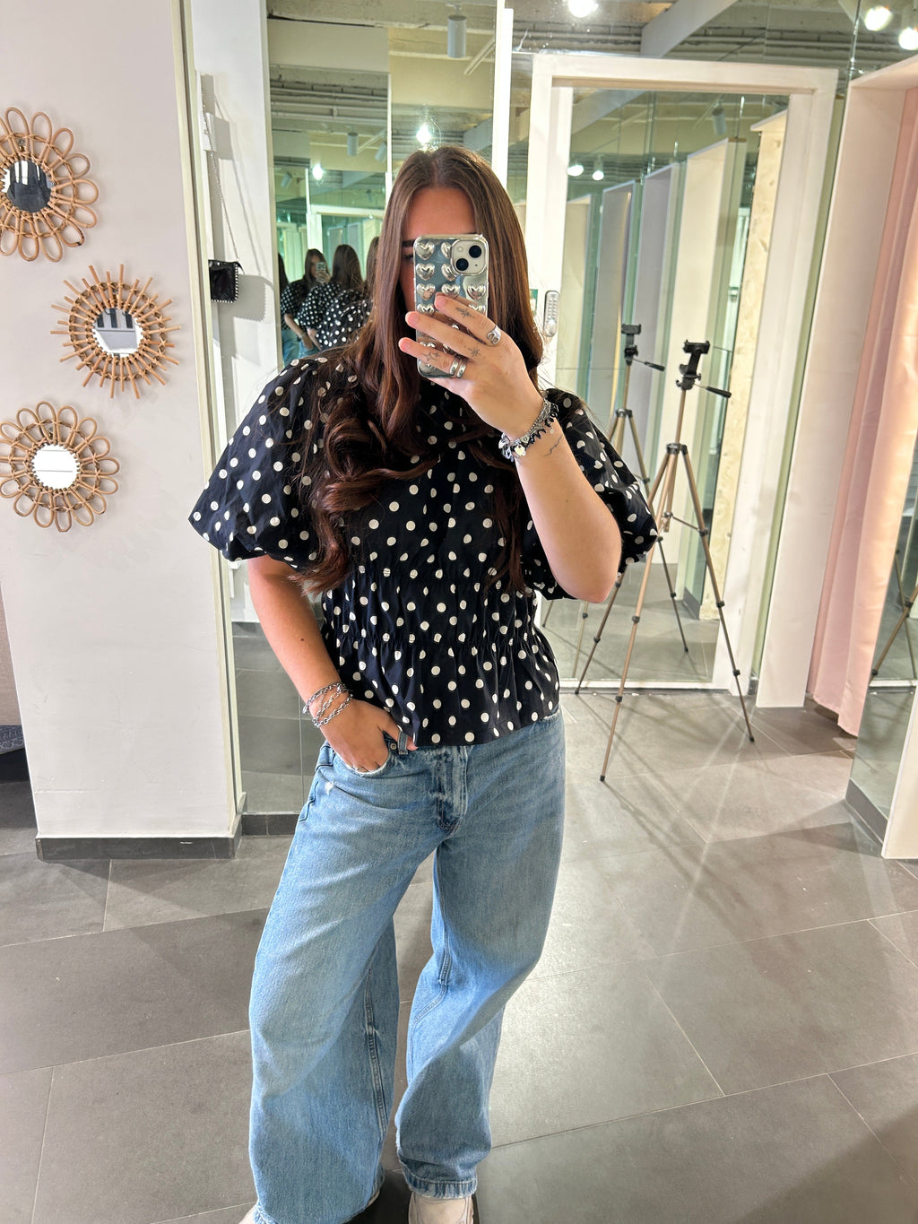 Dot Blouse Black - My Favourites