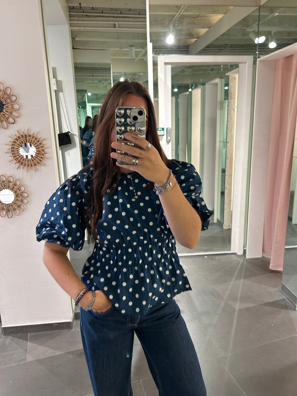 Dot Blouse Navy - My Favourites