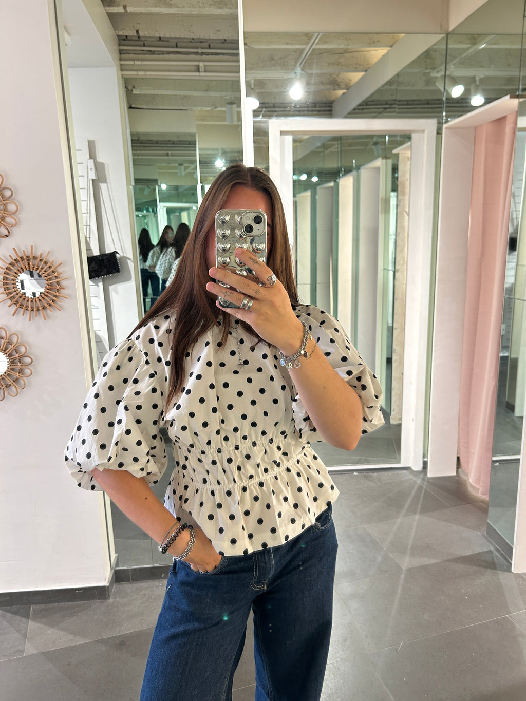 Dot Blouse White - My Favourites
