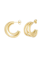 Double twisted love earrings - 