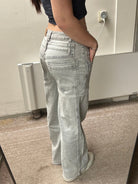 Double Waist Jeans Grey -