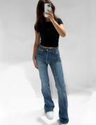 Elisa Flared Leg Jeans Dark Denim - 