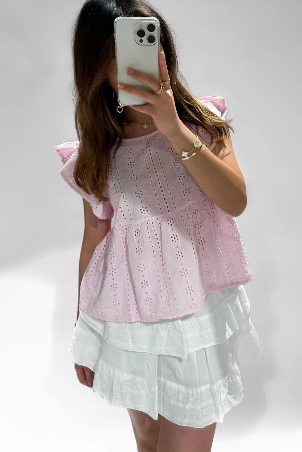 EMBROIDERED BLOUSE BABY PINK - My Favourites