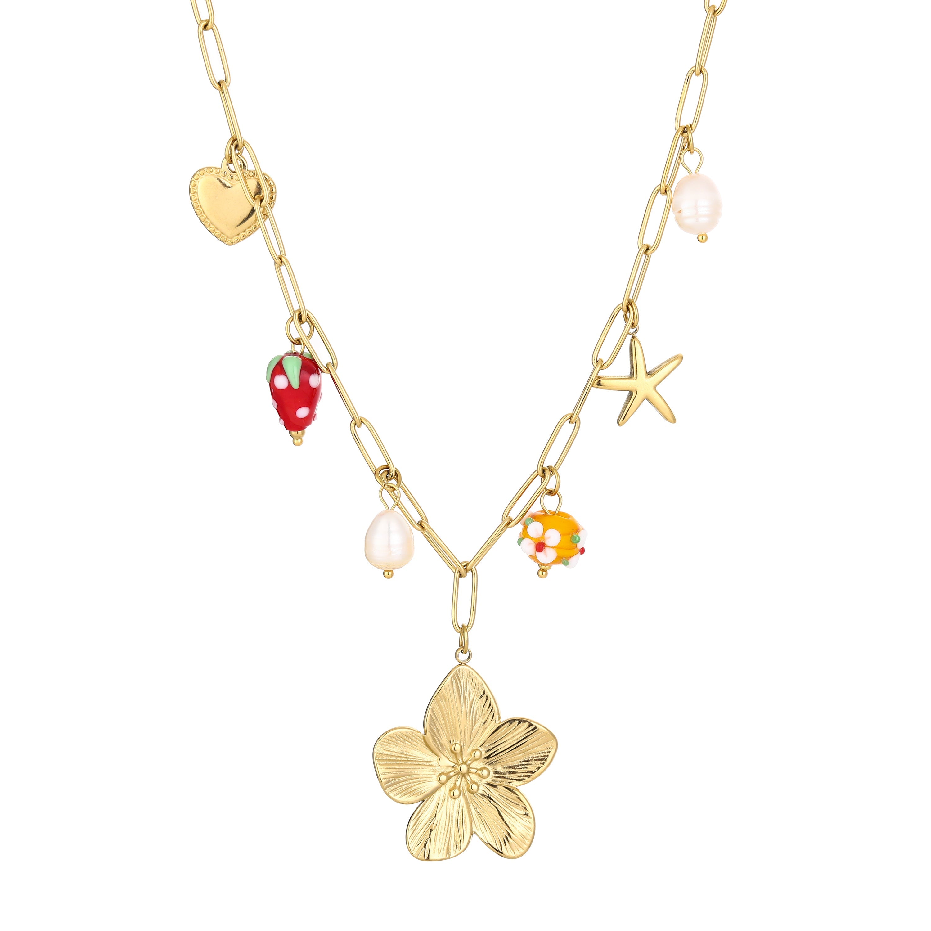 Flower Charm Necklace - My Favourites