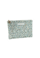 Flower Print Make Up Bag Sky Blue M - 