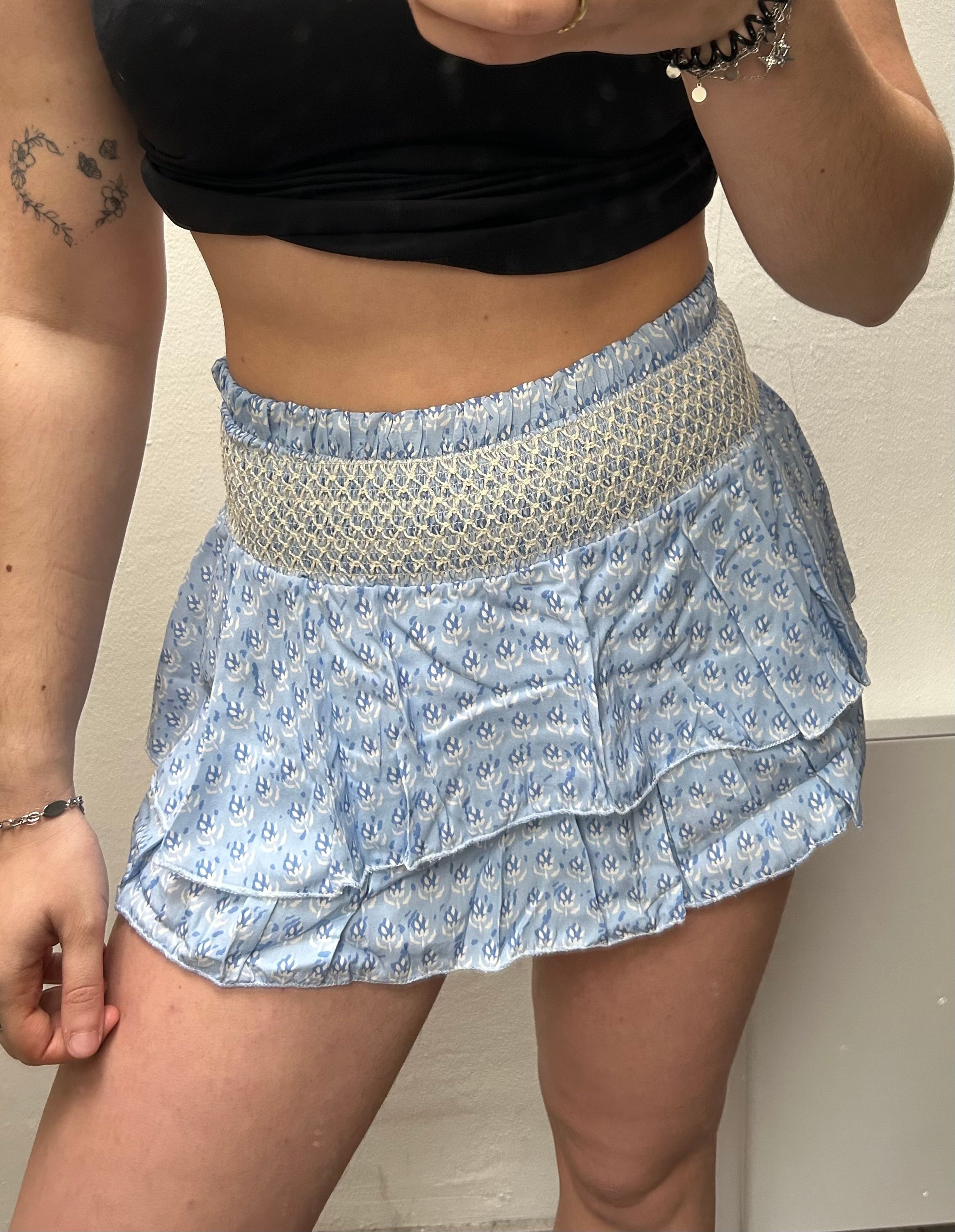 Flower skort light blue - My Favourites