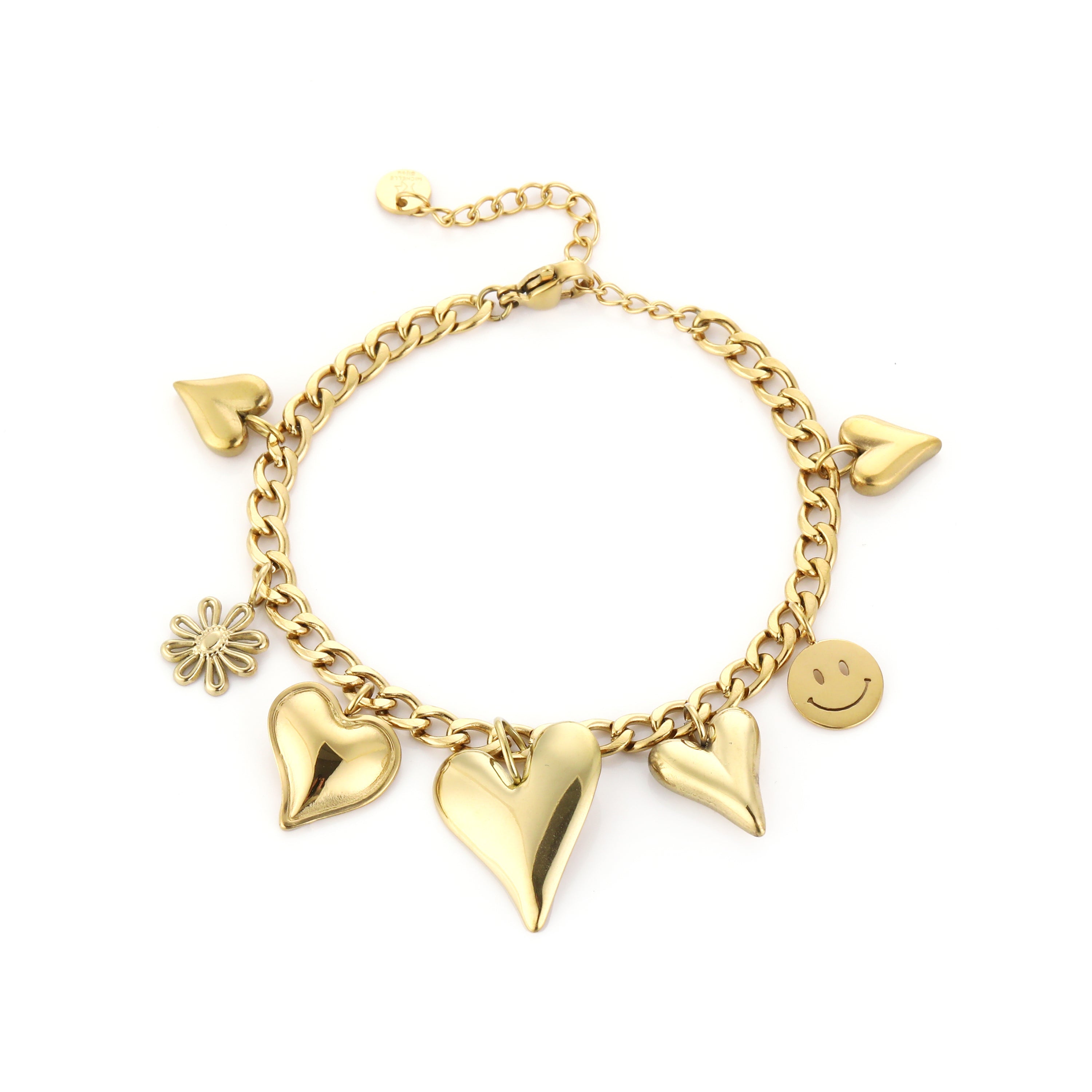 Heart Smiley Charm Bracelet - My Favourites