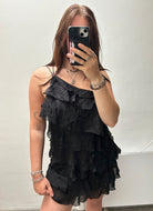 Jula Ruffle Dress Black - My Favourites