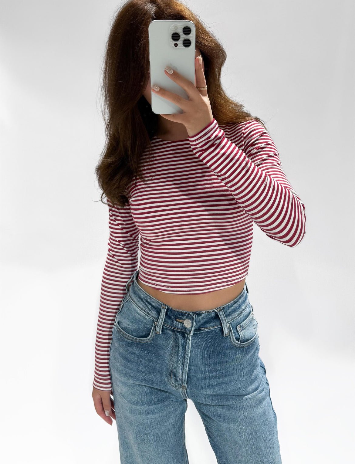 Leela Top Striped Red - 