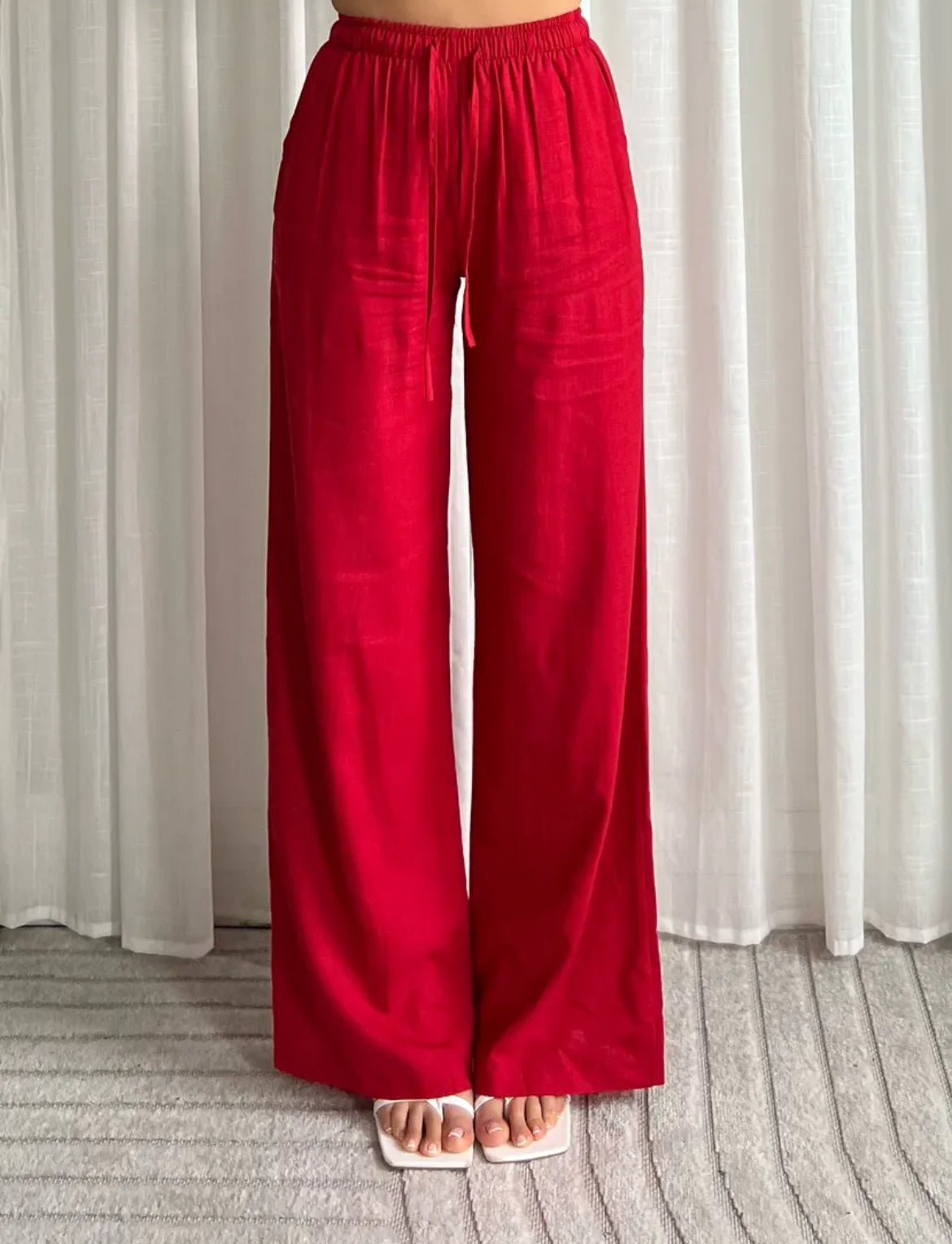 Linnen Pants Red - 