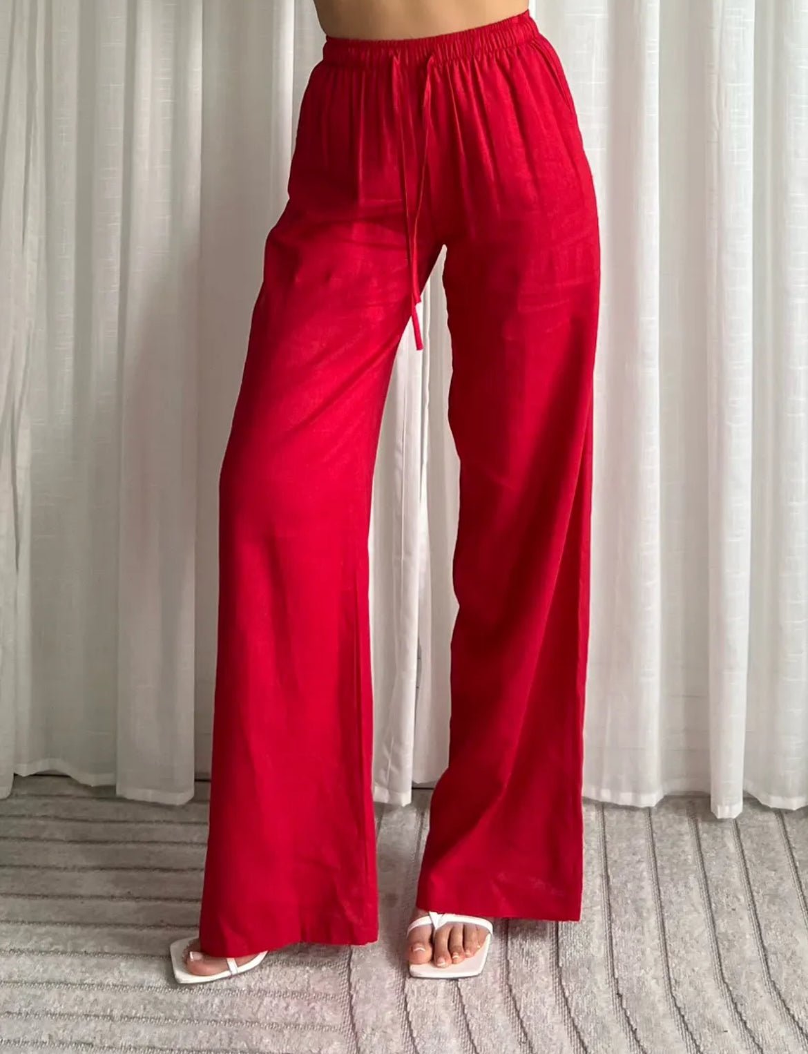 Linnen Pants Red - 