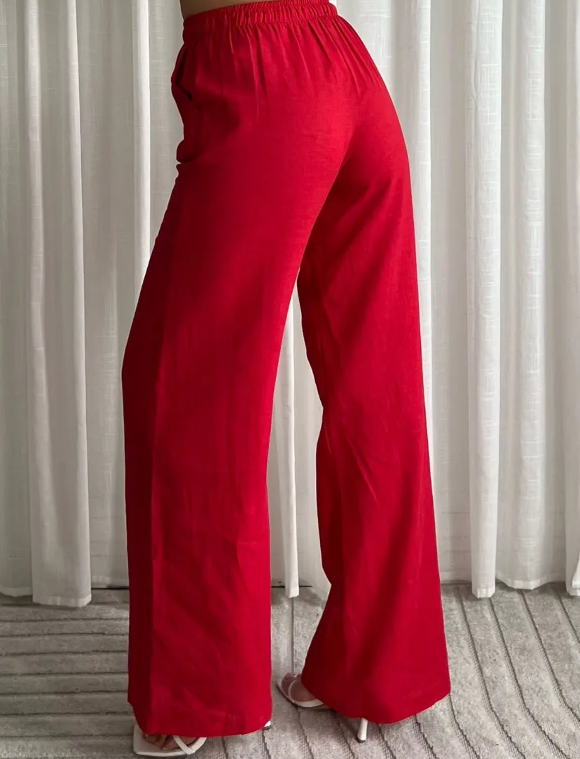 Linnen Pants Red - My Favourites