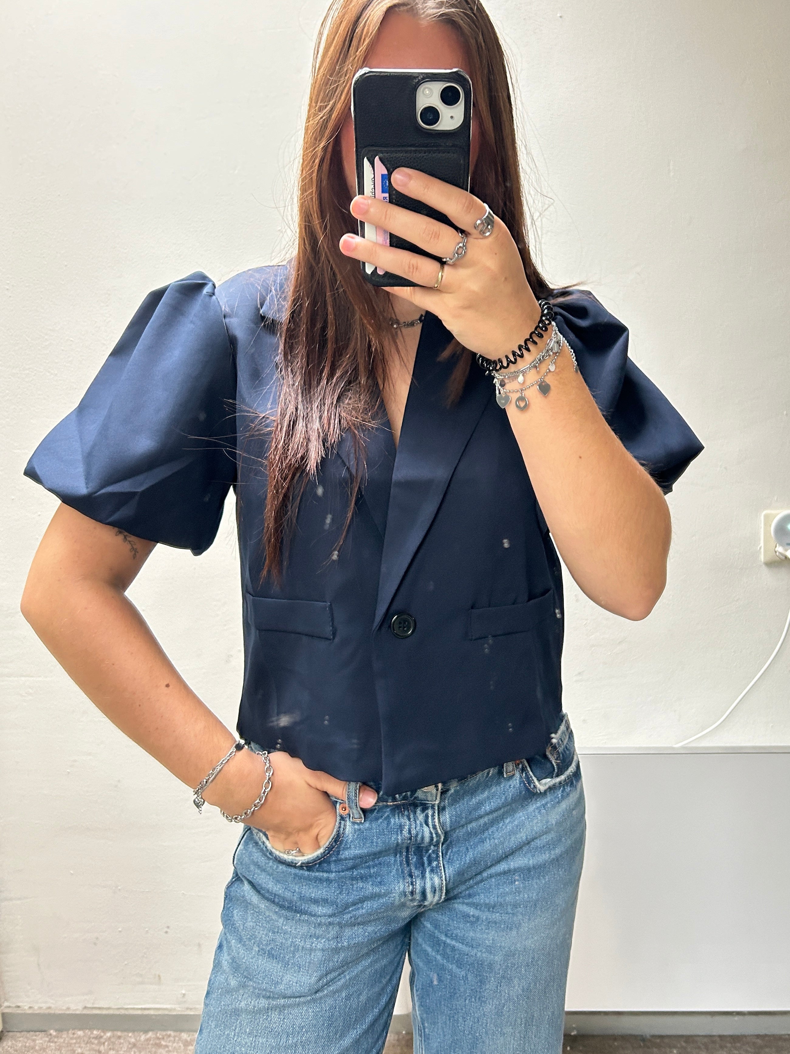 Lisa Puff Blazer Navy - 