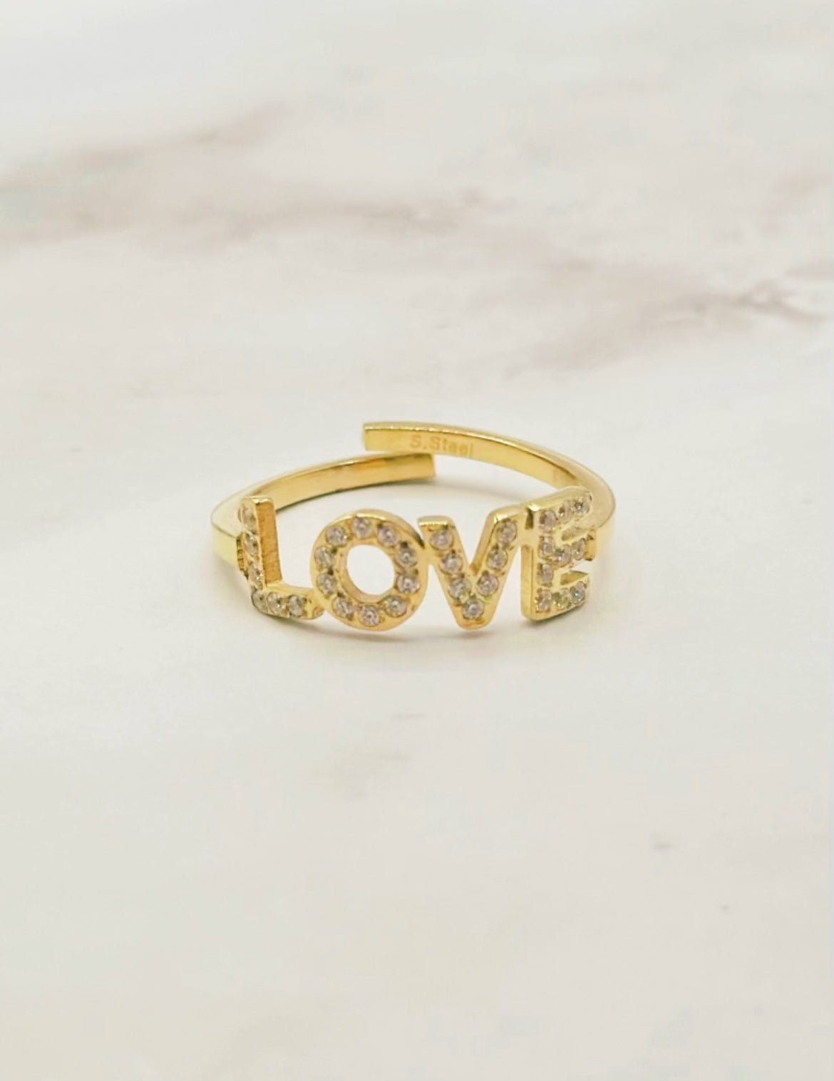 Love Letter Glitter Ring - 
