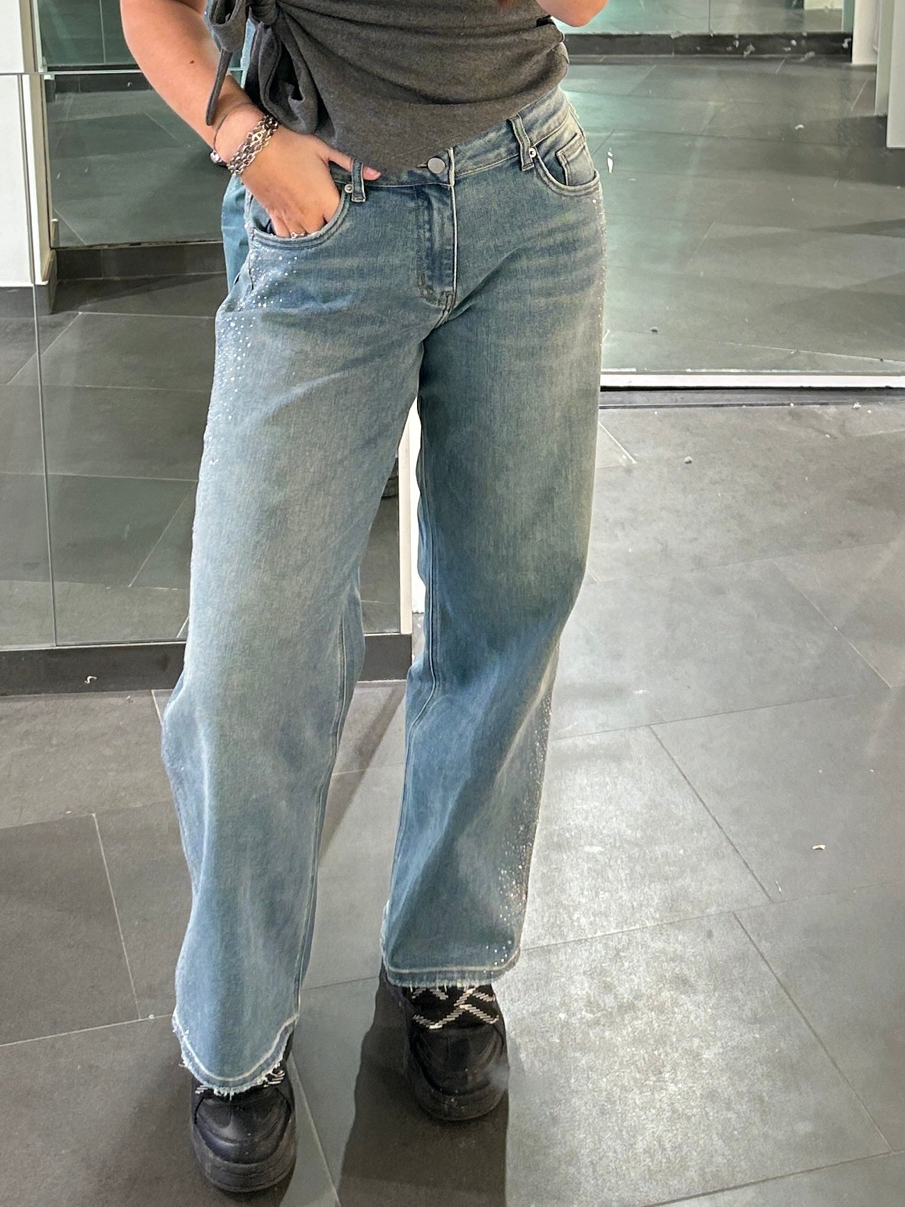 Maeve Sparkle Side Wide Leg Jeans - My Favourites