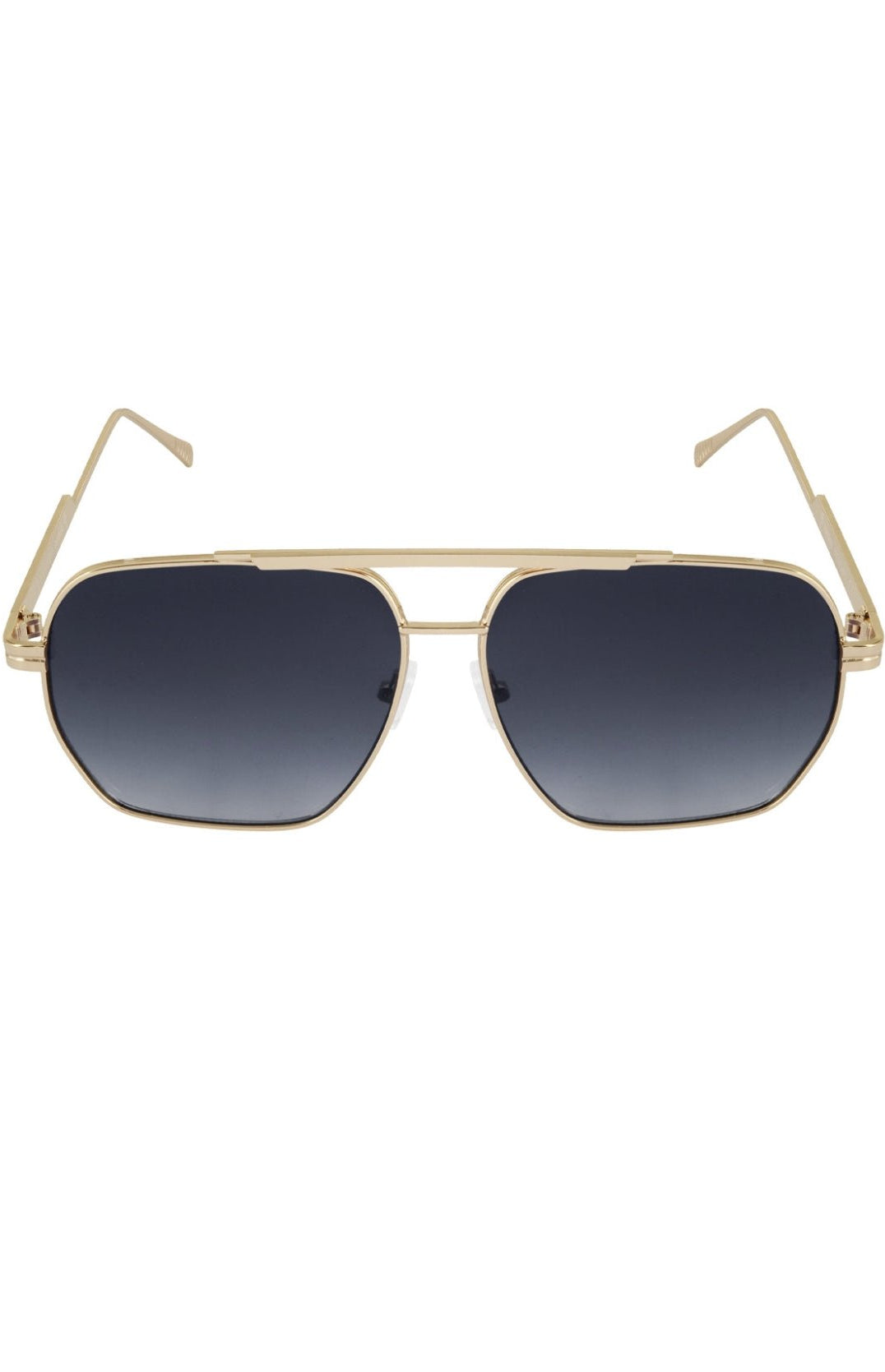 Metal summer sunglasses black and gold -
