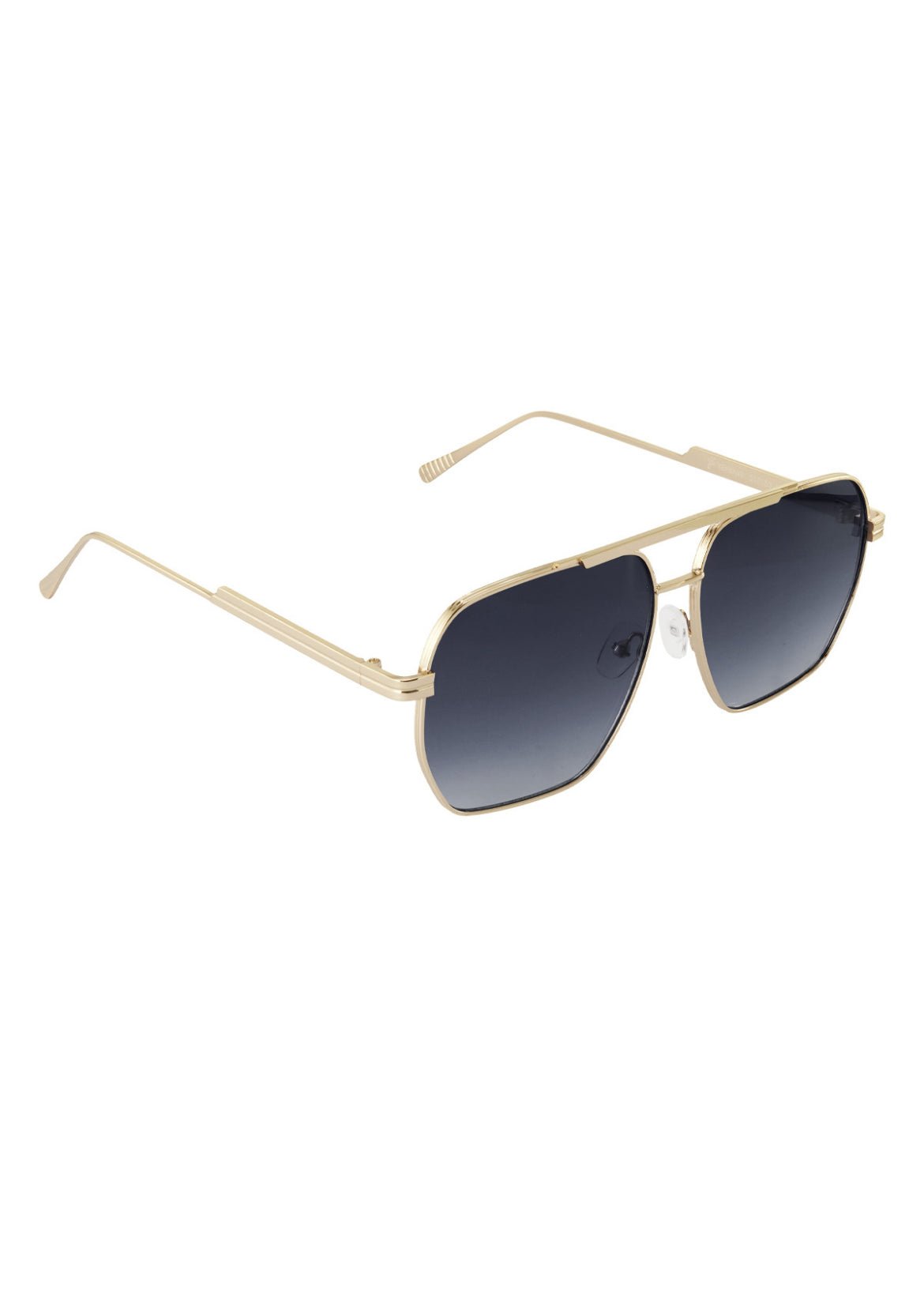 Metal summer sunglasses black and gold -