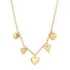 Mixed Diamond Heart Necklace - My Favourites