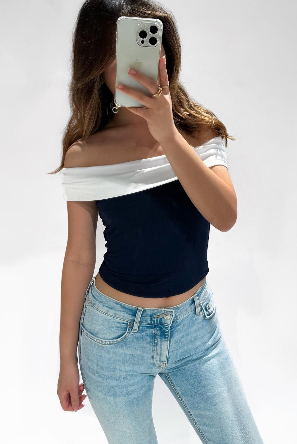 MOLLY TOP NAVY AND WHITE - My Favourites
