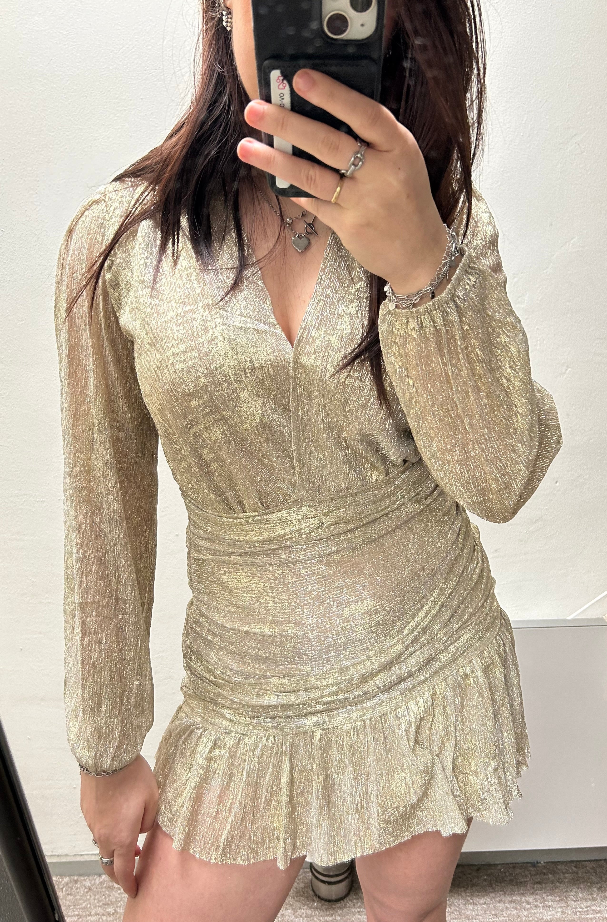 Night out dress gold -