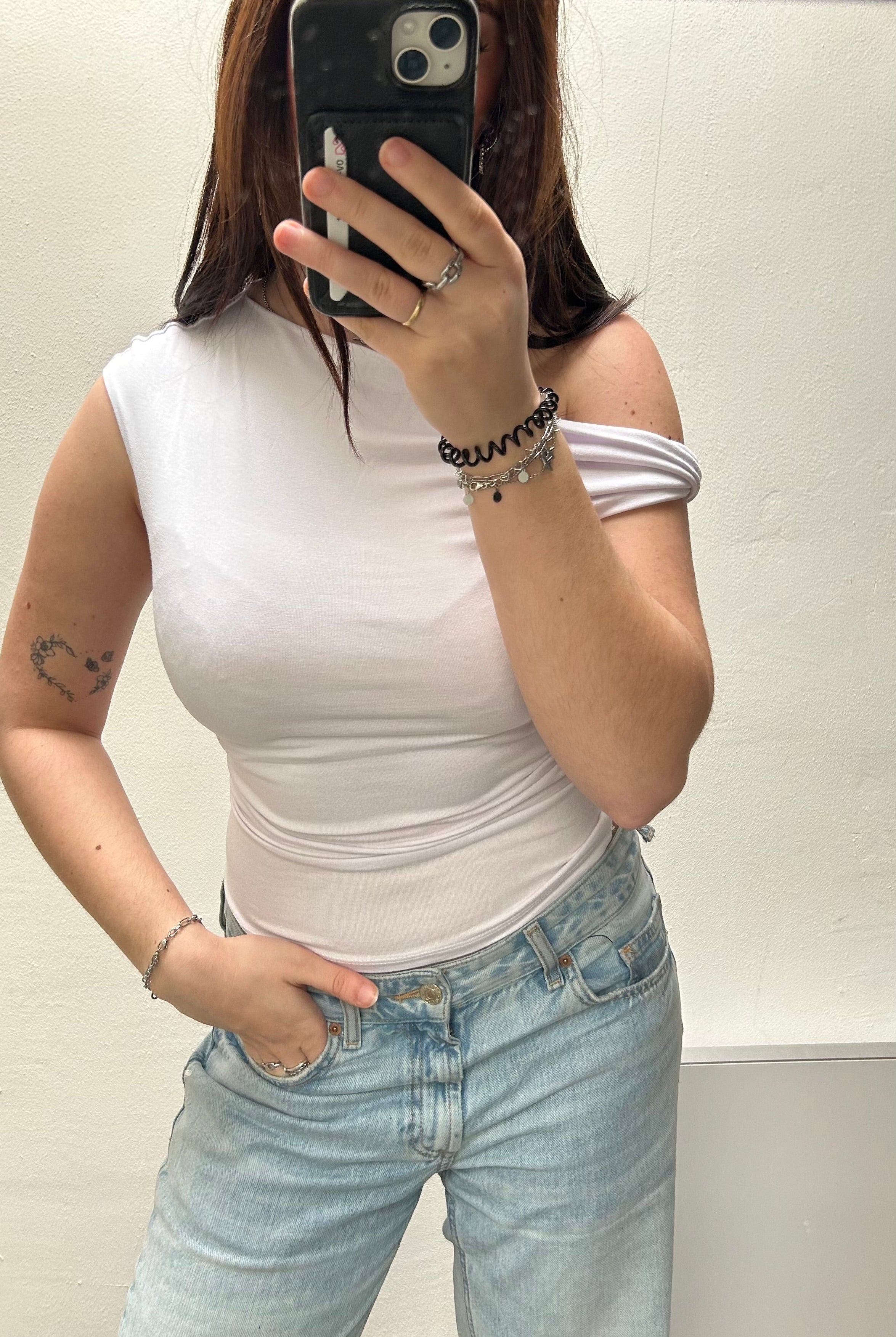 ONE SHOULDER TOP WHITE - My Favourites