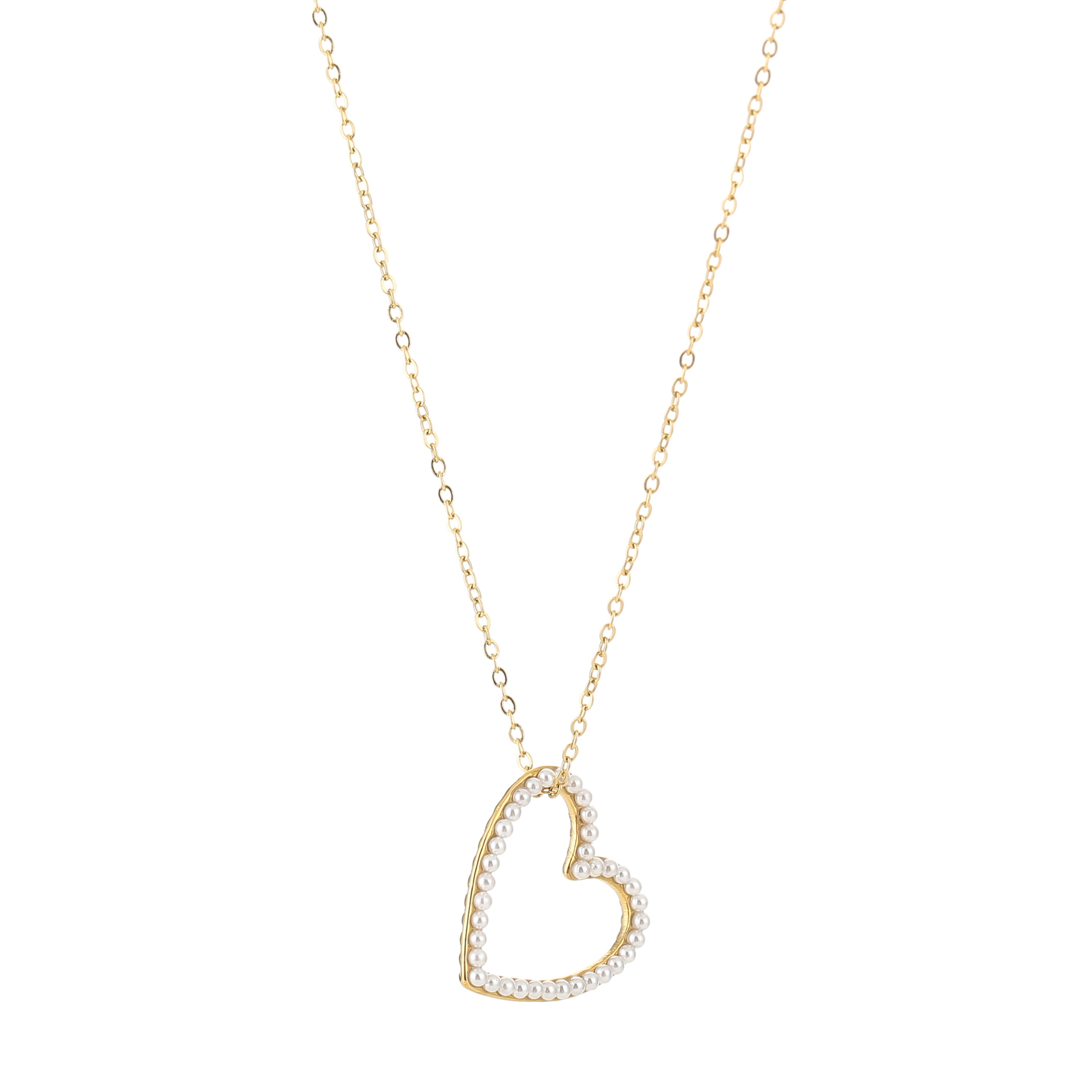 Open Heart Pearl Charm - My Favourites