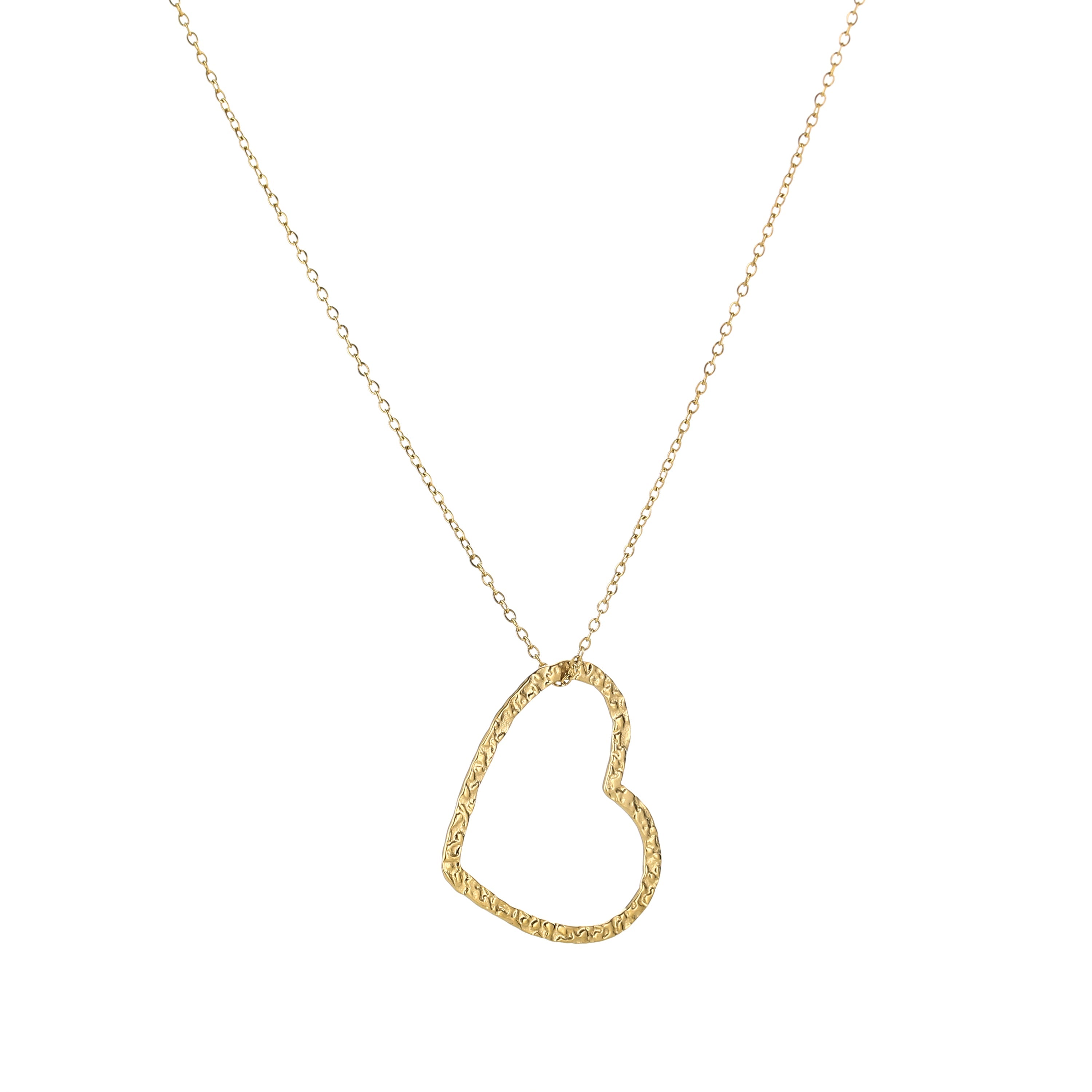 Open Heart Structured Necklace - My Favourites