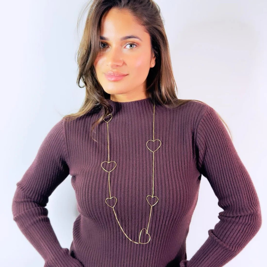 Open hearts long necklace - My Favourites