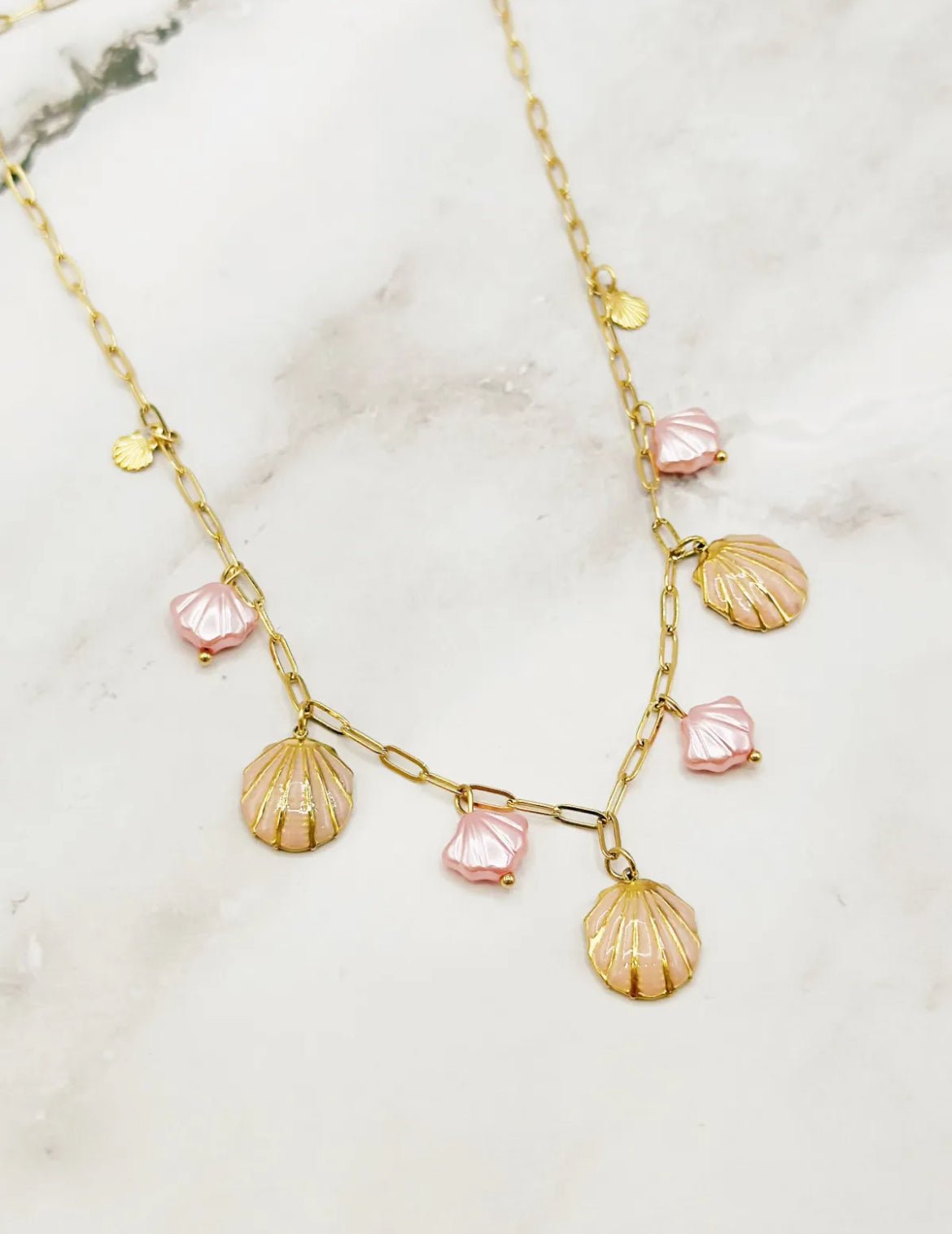 Pink Shell Ketting - 