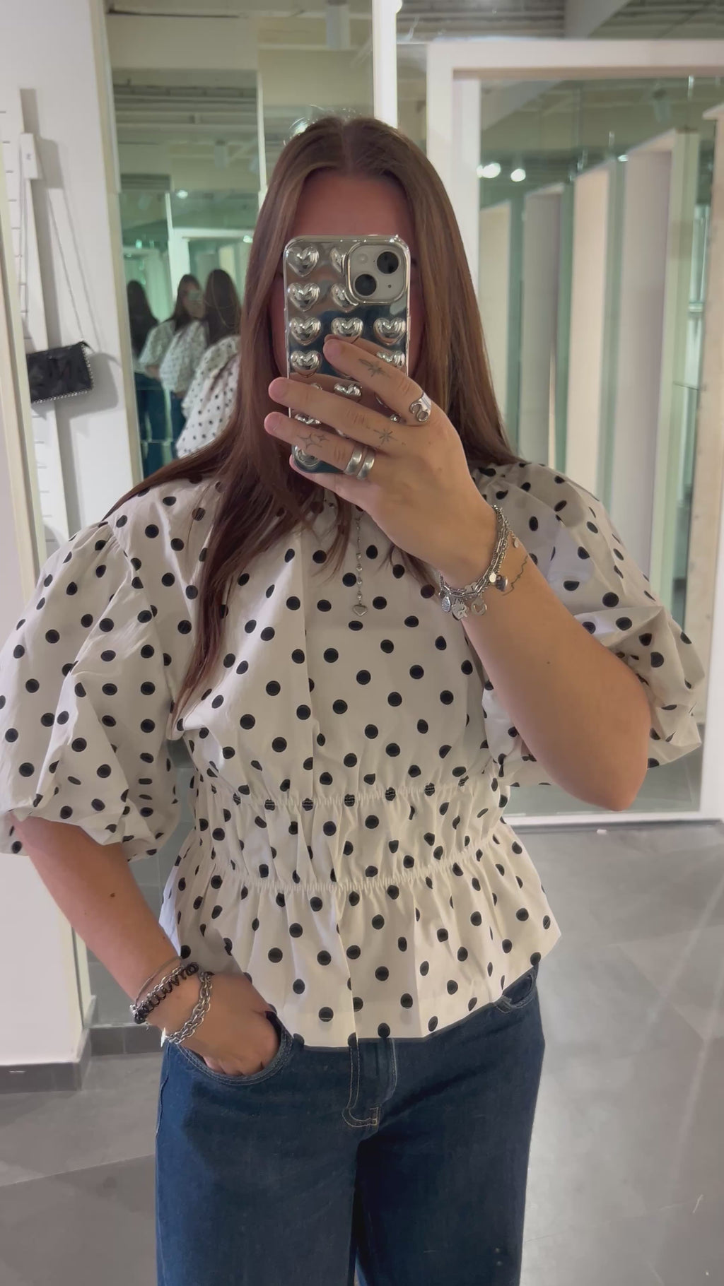 Dot Blouse White