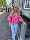 Puff Off Shoulder Top Pink - My Favourites