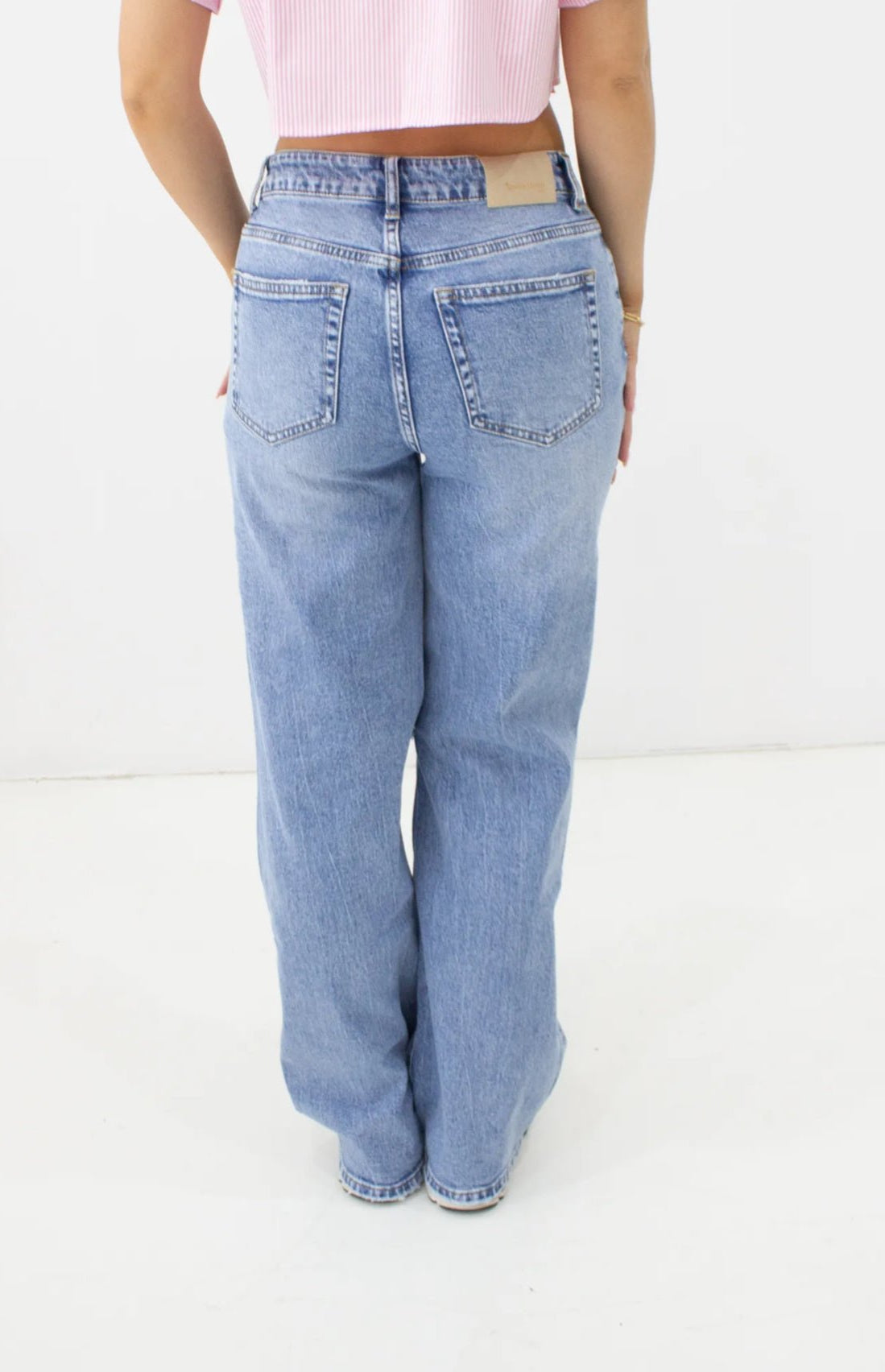 Rael Ripped Wide Leg Jeans -