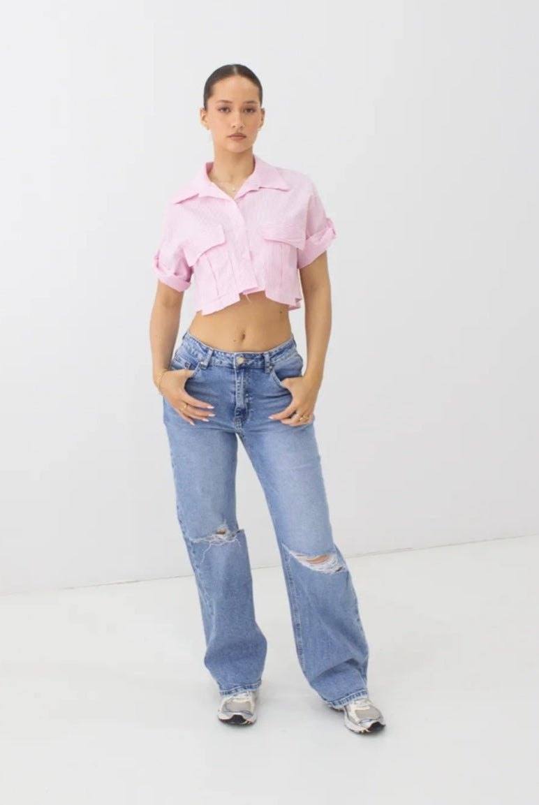 RAEL RIPPED WIDE LEG JEANS - My Favourites