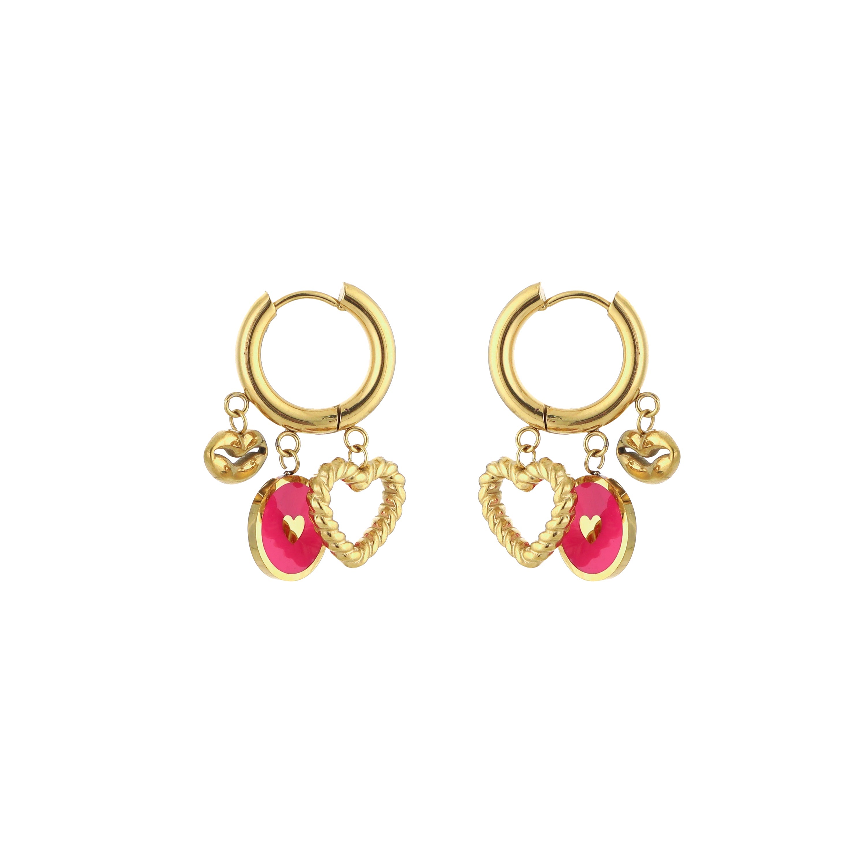 Red Heart Charms Earrings - My Favourites