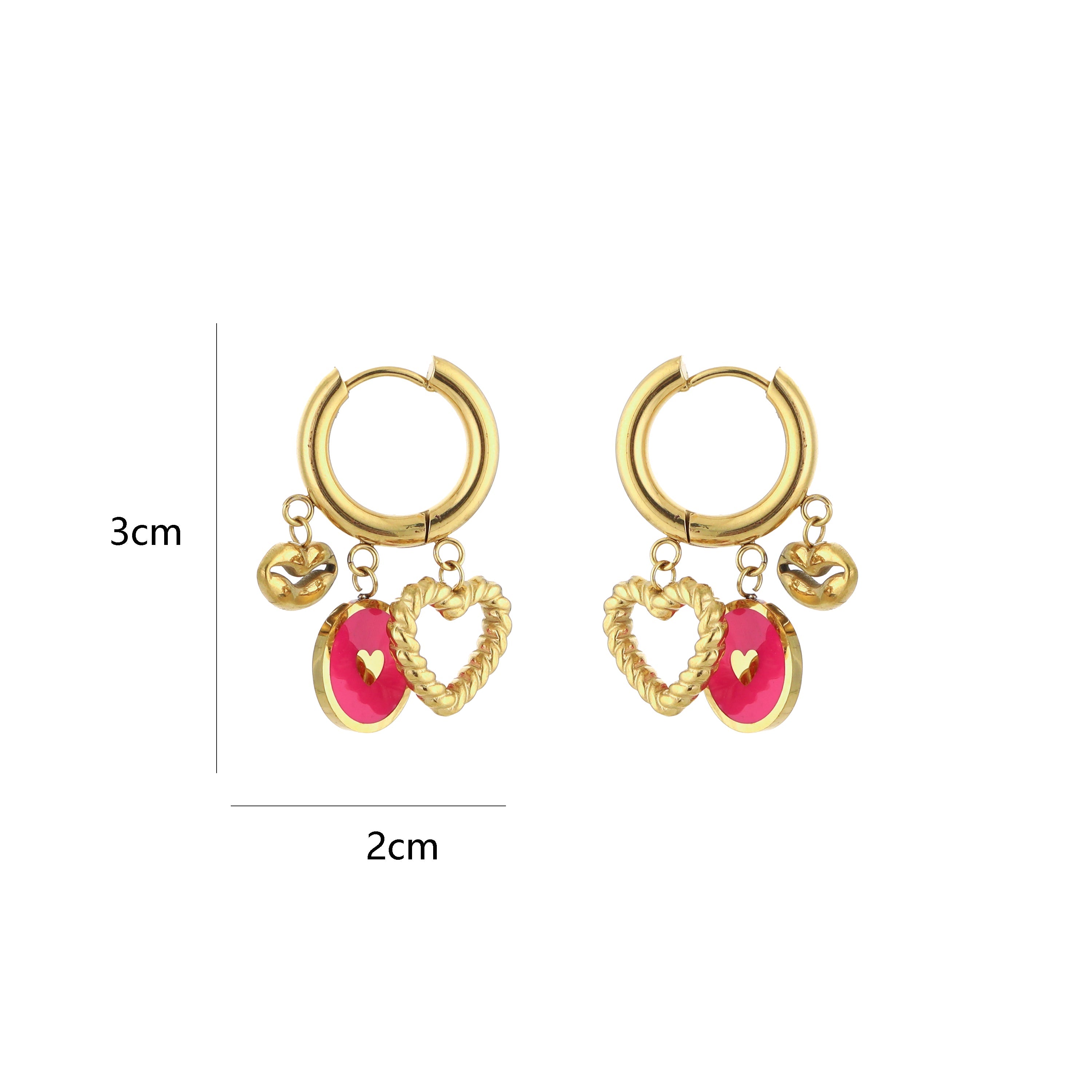 Red Heart Charms Earrings - My Favourites