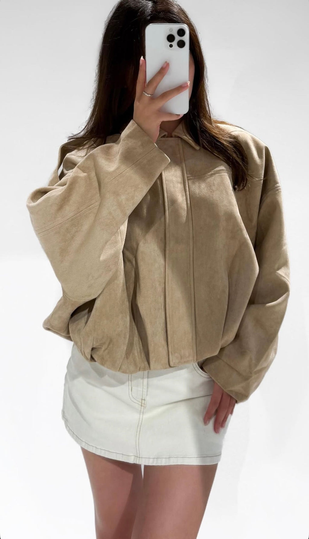 Rosie Suede Jacket Beige - My Favourites