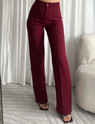 Sanne Pants Tall Burgundy - My Favourites