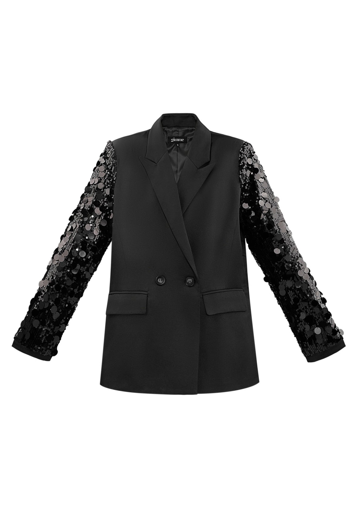 Sequin Statement Blazer Black - My Favourites