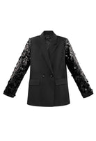 Sequin Statement Blazer Black - My Favourites