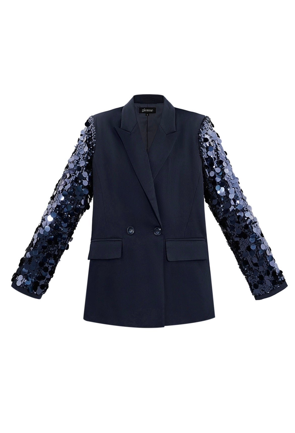 Sequin Statement Blazer Navy - My Favourites