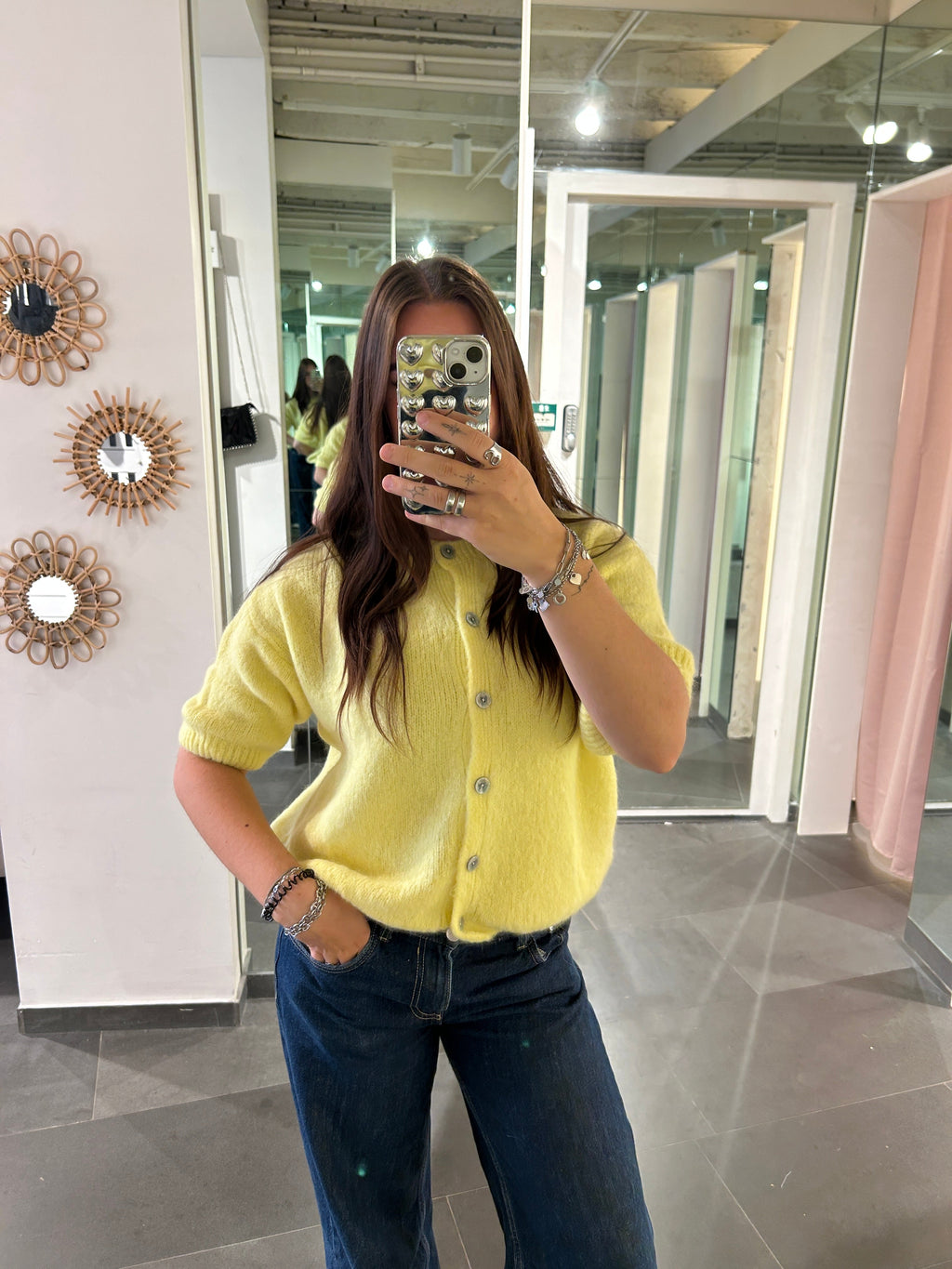 Short Sleeve Cardigan Yellow - My Favourites
